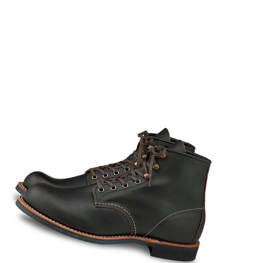 Red Wing Heritage 6-Inch CSA in Prairie Læder Støvler Herre Sort Brune | DK20LIS