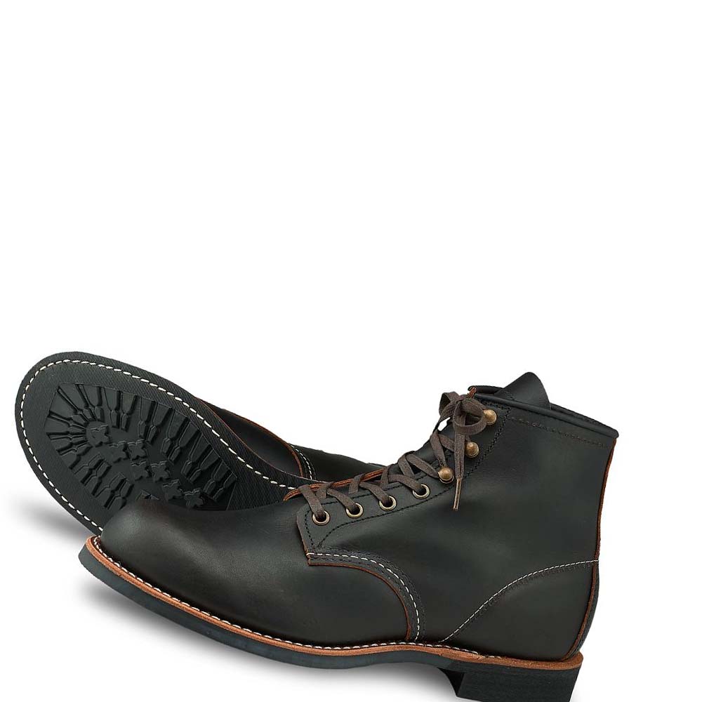 Red Wing Heritage 6-Inch CSA in Prairie Læder Støvler Herre Sort Brune | DK20LIS
