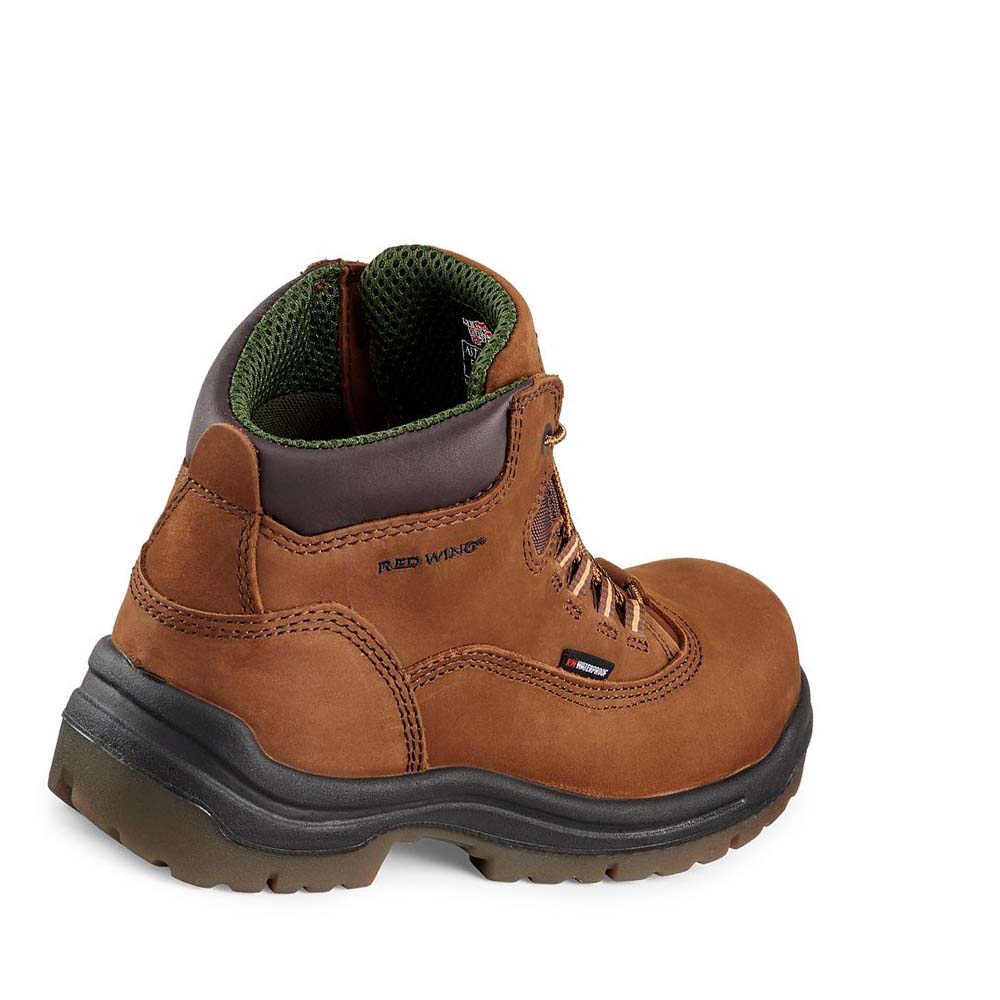 Red Wing King Tå® 5-inch Vandtætte Sikkerheds Tå Arbejdsstøvler Dame Brune | DK164TCE