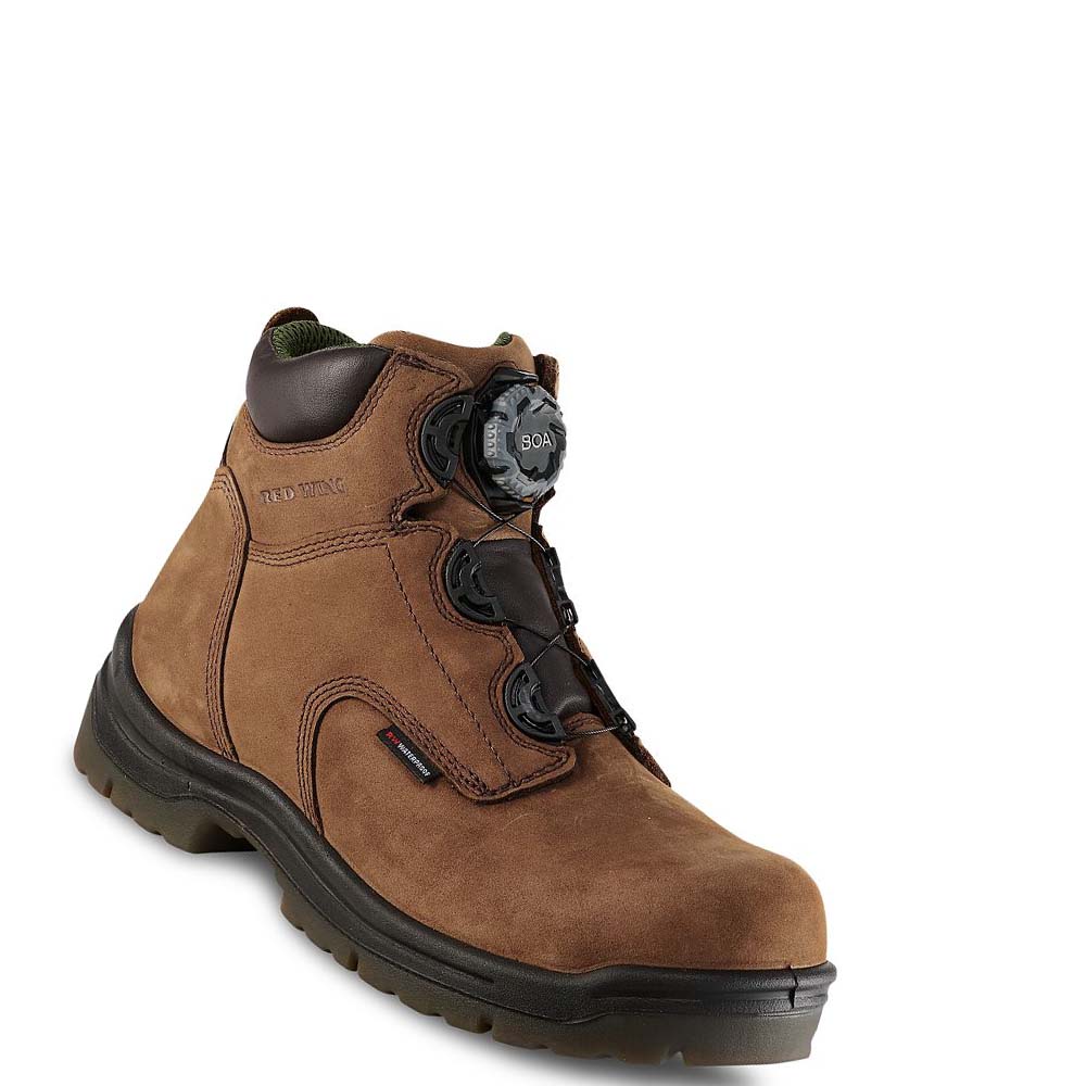 Red Wing King Tå® 6-inch CSA Sikkerheds Tå Vandtætte Støvler Herre Brune | DK56OKI