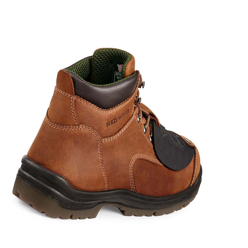 Red Wing King Tå® 6-inch Sikkerheds Tå Metguard Sikkerhedsstøvler Herre Brune | DK272QMA