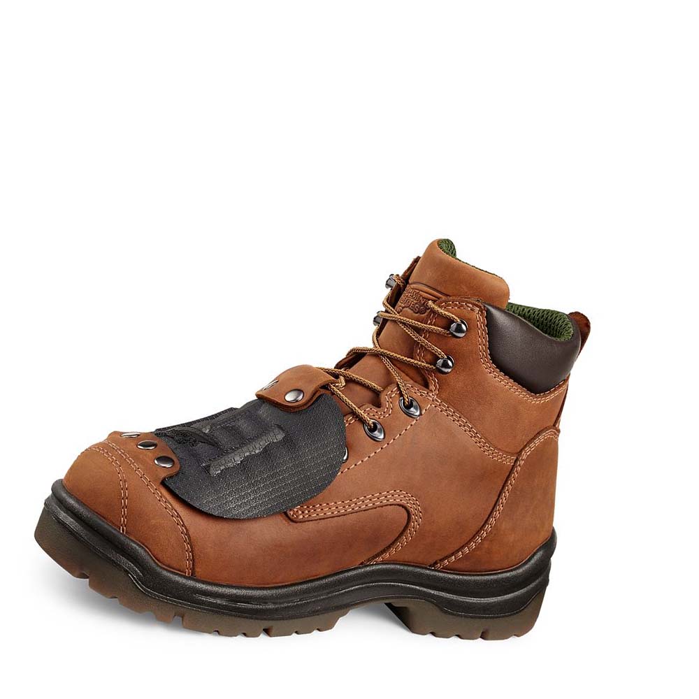 Red Wing King Tå® 6-inch Sikkerheds Tå Metguard Sikkerhedsstøvler Herre Brune | DK272QMA