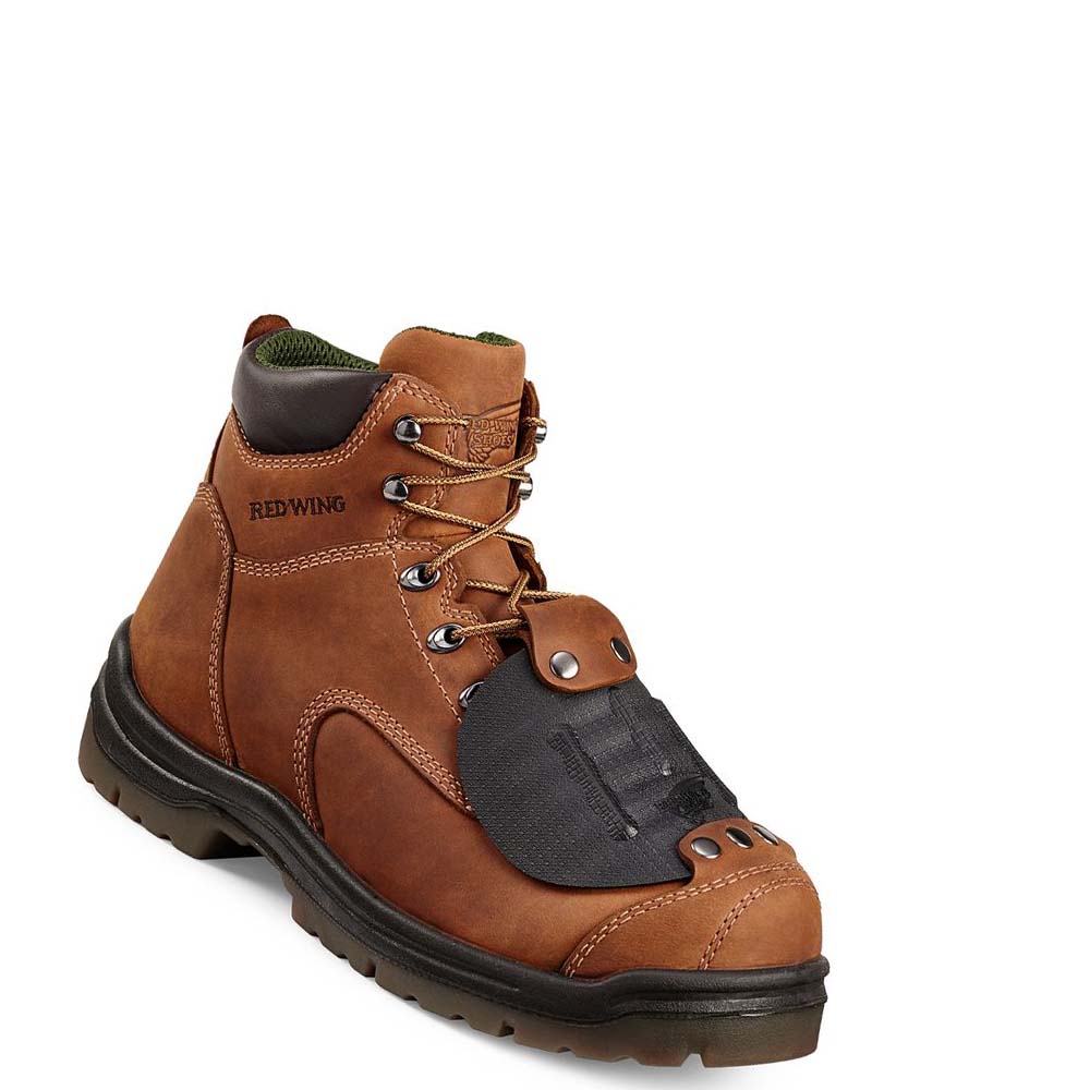 Red Wing King Tå® 6-inch Sikkerheds Tå Metguard Sikkerhedsstøvler Herre Brune | DK272QMA