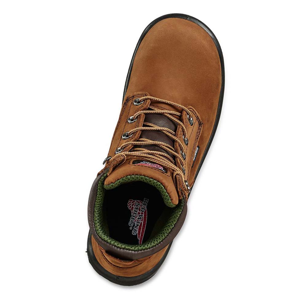 Red Wing King Tå® 6-inch Vandtætte Sikkerhedsstøvler Herre Brune | DK278XYU