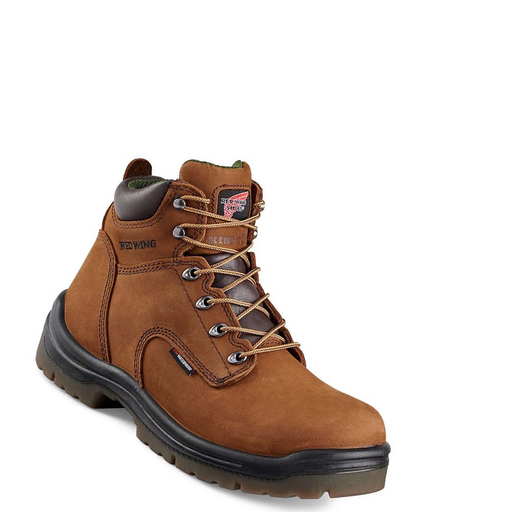 Red Wing King Tå® 6-inch Vandtætte Sikkerhedsstøvler Herre Brune | DK278XYU
