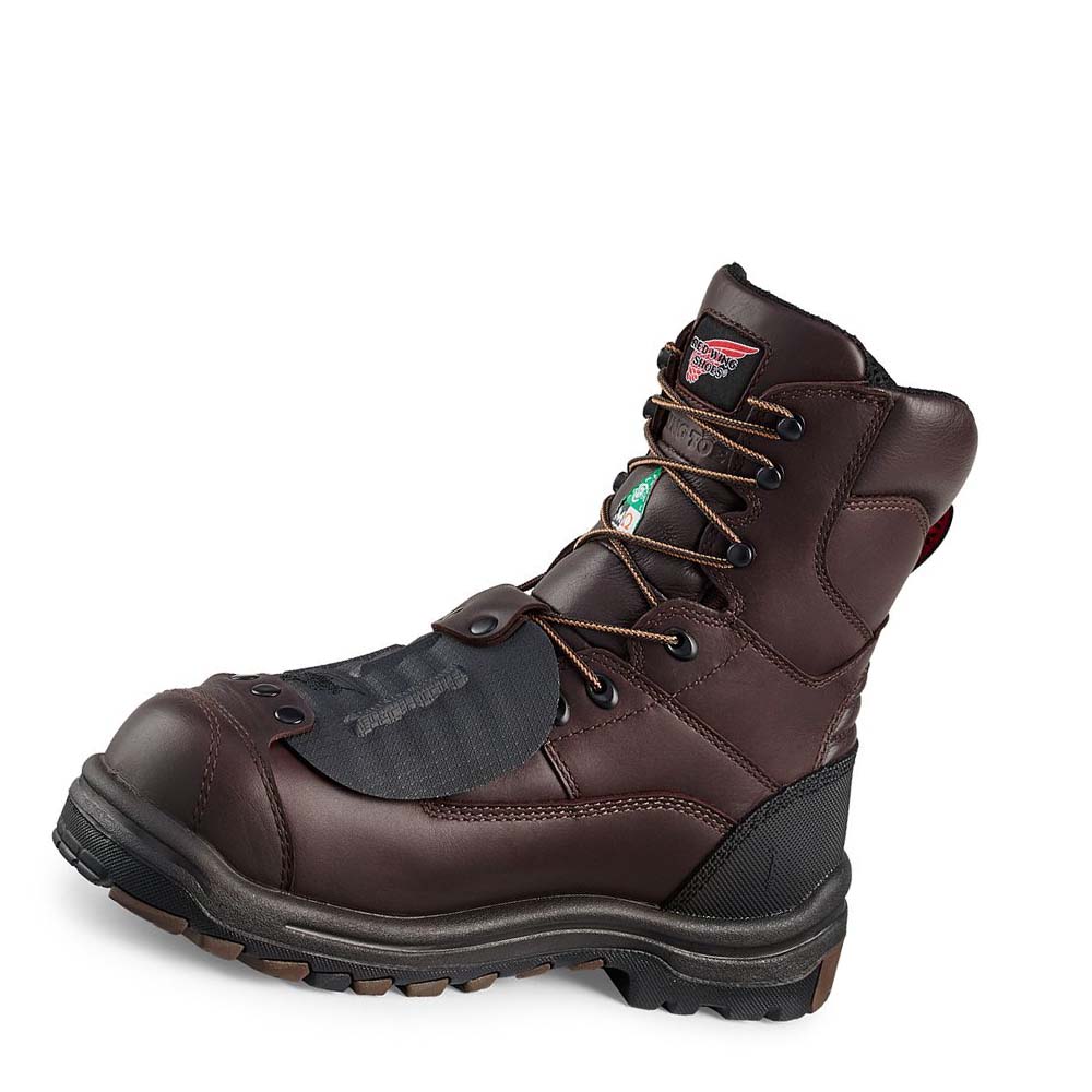 Red Wing King Tå® 8-inch CSA Metguard Sikkerheds Tå Vandtætte Støvler Herre Bordeaux | DK360JPQ