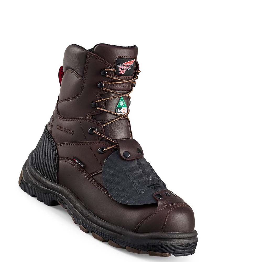 Red Wing King Tå® 8-inch CSA Metguard Sikkerheds Tå Vandtætte Støvler Herre Bordeaux | DK360JPQ
