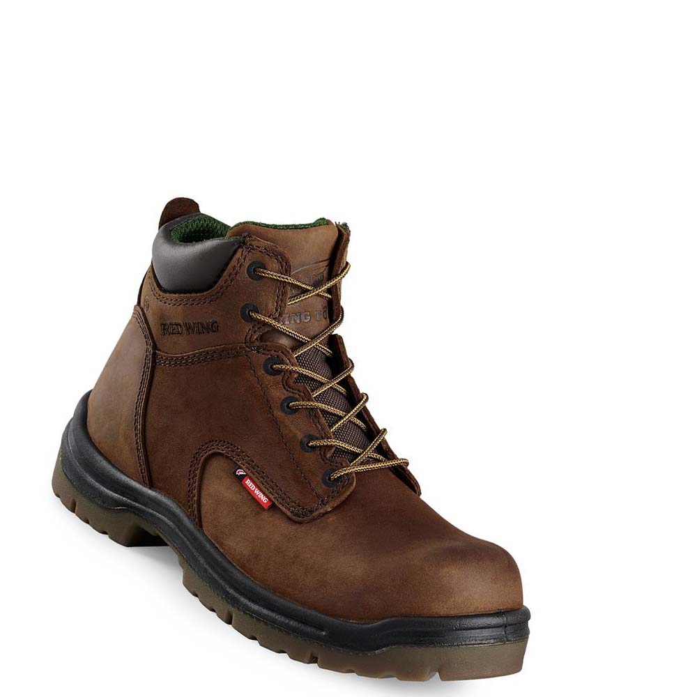 Red Wing King Tå® 8-inch Sikkerhedsstøvler Herre Brune | DK275BEX
