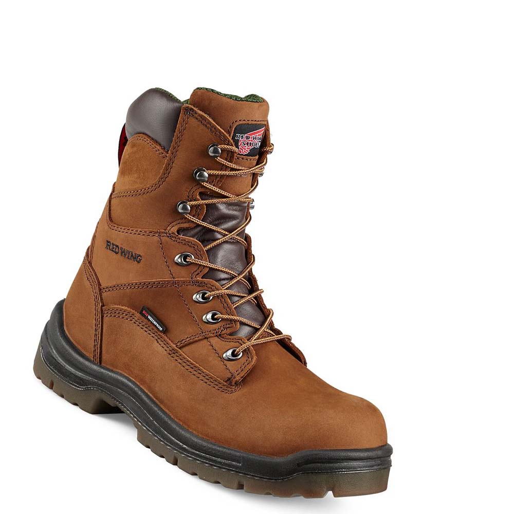 Red Wing King Tå® 8-inch Vandtætte Sikkerhedsstøvler Herre Brune | DK277CTV