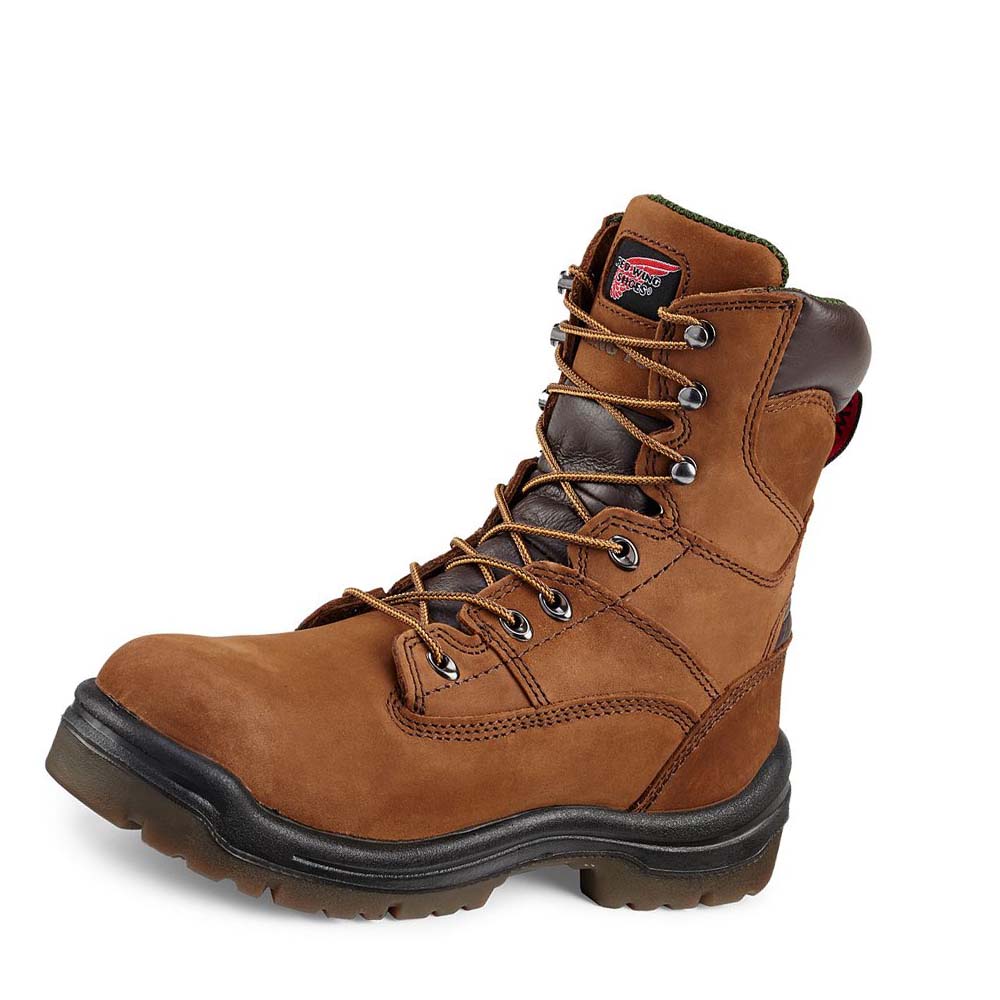Red Wing King Tå® 8-inch Vandtætte Soft Tå Arbejdsstøvler Herre Brune | DK64QMA