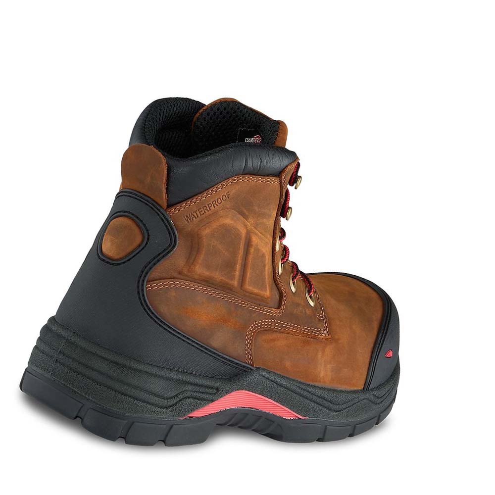 Red Wing King Tå® ADC 6-inch Sikkerheds Tå Vandtætte Støvler Herre Brune | DK416DFM