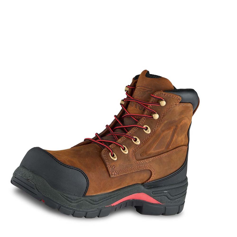 Red Wing King Tå® ADC 6-inch Sikkerheds Tå Vandtætte Støvler Herre Brune | DK416DFM