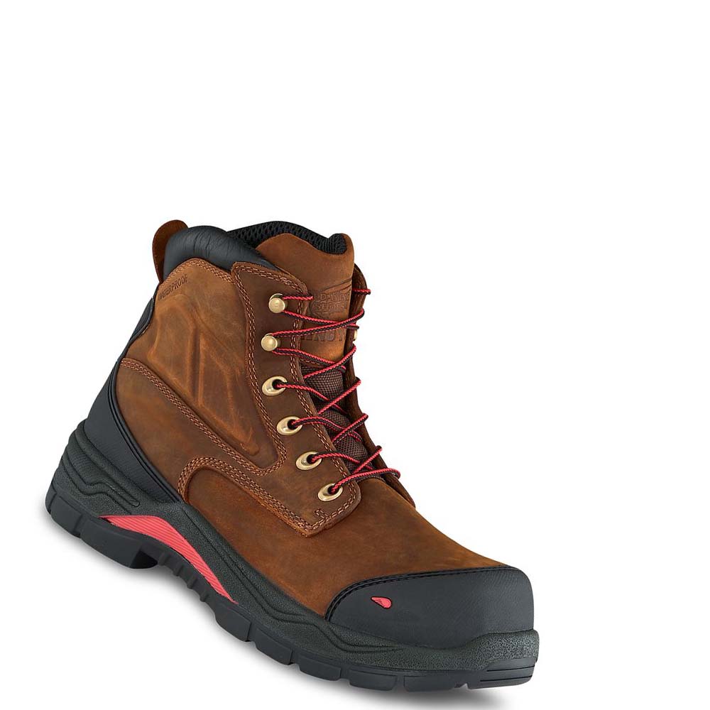 Red Wing King Tå® ADC 6-inch Sikkerheds Tå Vandtætte Støvler Herre Brune | DK416DFM