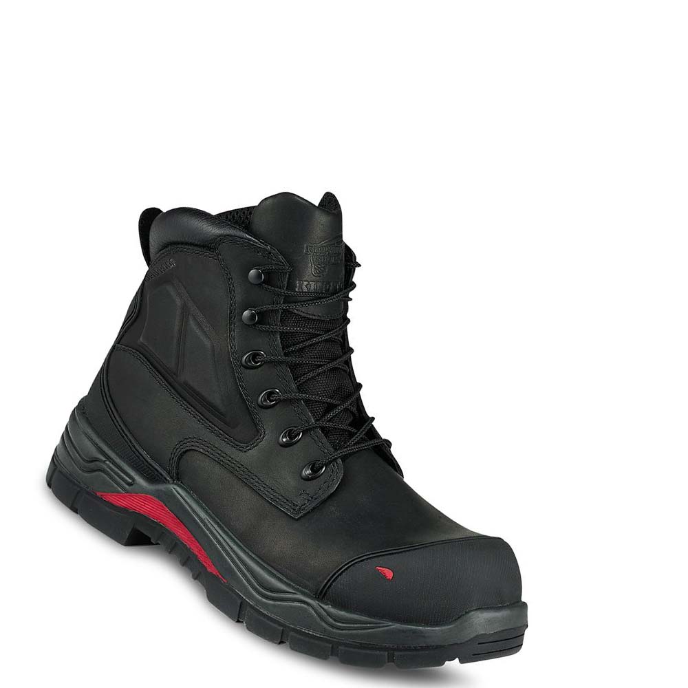 Red Wing King Tå® ADC 6-inch Vandtætte Sikkerhedsstøvler Herre Sort | DK323WNB