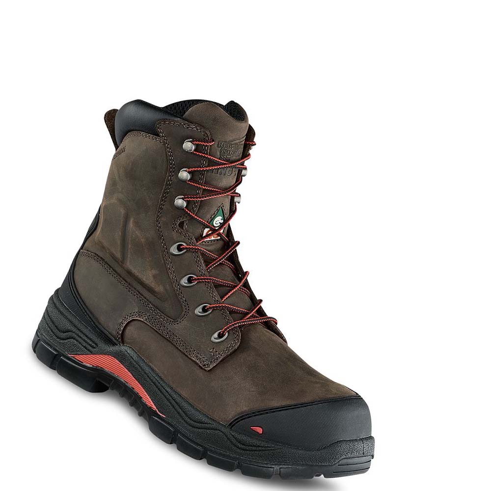 Red Wing King Tå® ADC 8-inch Insulated, Vandtætte CSA Sikkerhedsstøvler Herre Olivengrøn | DK322EBC