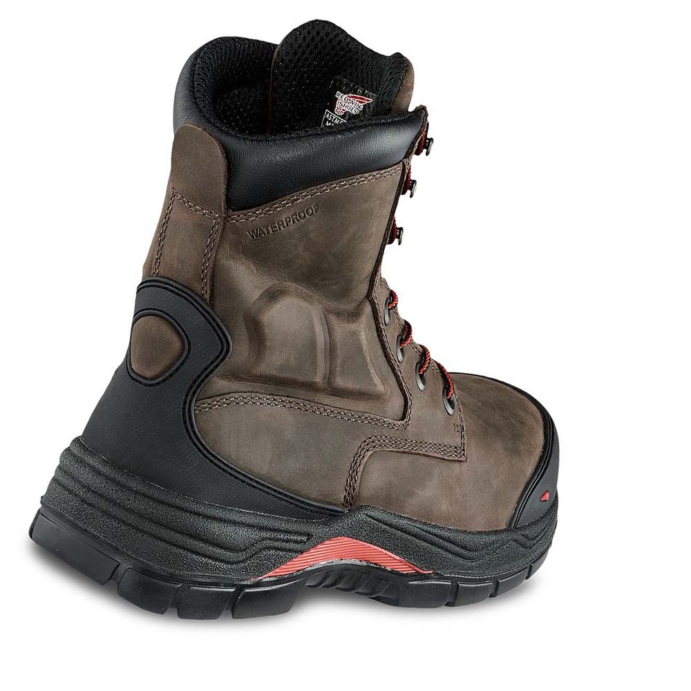 Red Wing King Tå® ADC 8-inch Vandtætte CSA Metguard Sikkerhedsstøvler Herre Olivengrøn | DK326NWY