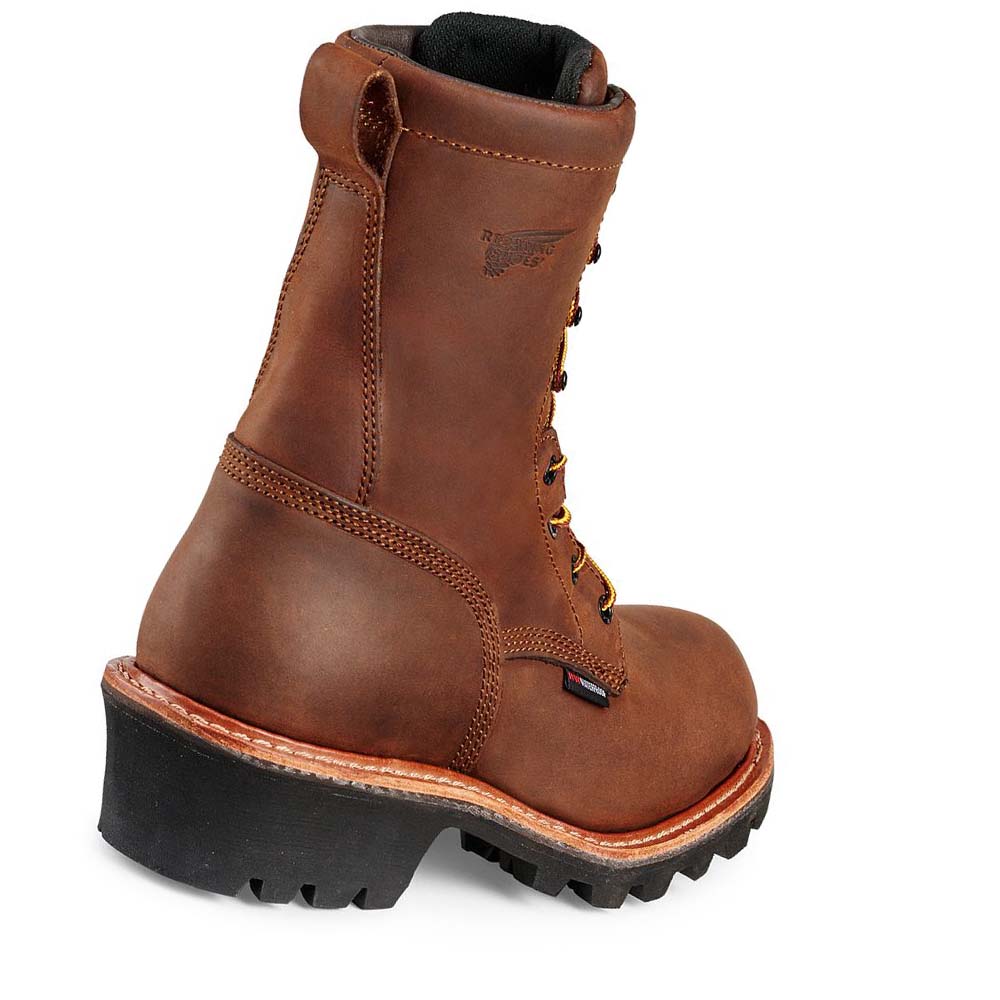 Red Wing LoggerMax 9-inch Vandtætte Soft Tå Arbejdsstøvler Herre Brune | DK91MQZ