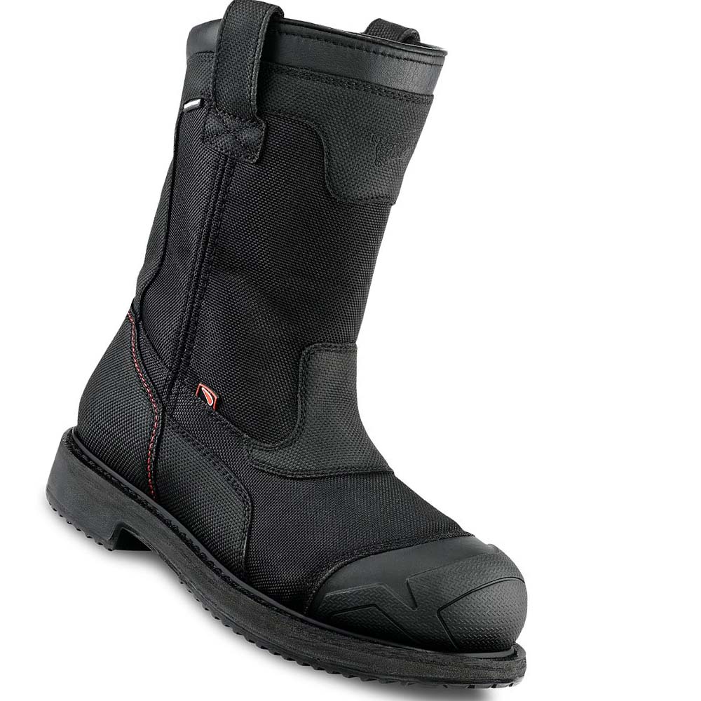 Red Wing MaxBond 10-inch Vandtætte Sikkerheds Tå Pull On Støvler Herre Sort | DK236AHK