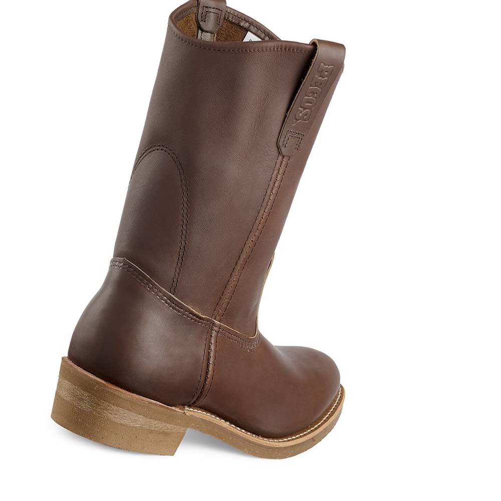 Red Wing NailSeat 11-inch Soft Tå Pull-On Arbejdsstøvler Herre Brune | DK98LIS