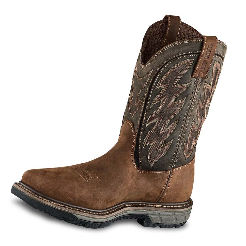 Red Wing Rio Flex 11-inch Vandtætte, Sikkerheds Tå Pull-On Vandtætte Støvler Herre Brune | DK52DFM