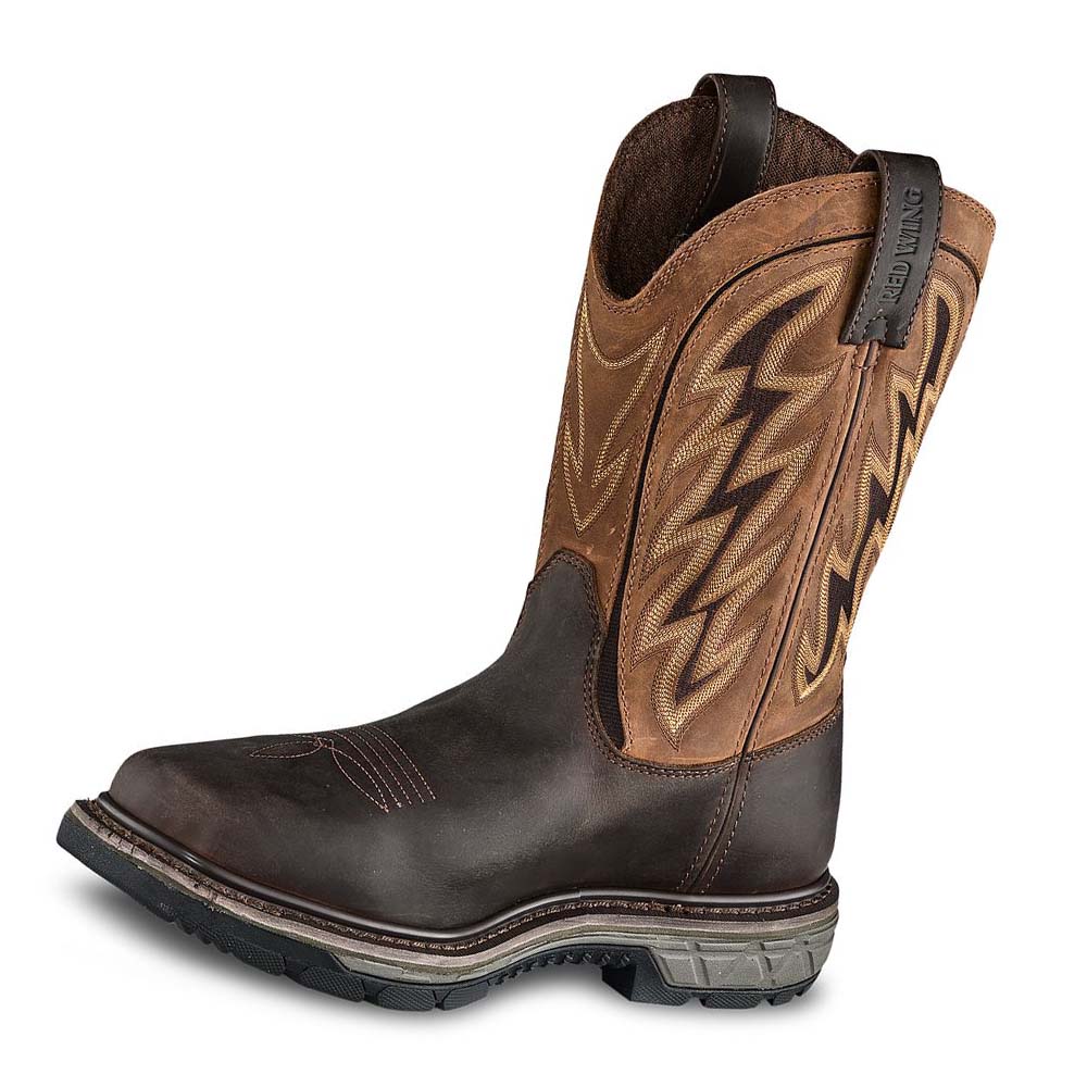 Red Wing Rio Flex 11-inch Vandtætte, Soft Tå Pull-On Arbejdsstøvler Herre Brune Kaffe | DK99KOR