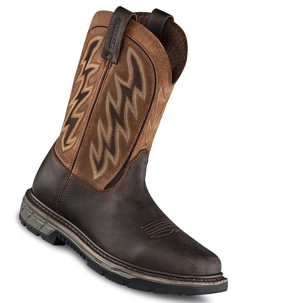 Red Wing Rio Flex 11-inch Vandtætte, Soft Tå Pull-On Arbejdsstøvler Herre Brune Kaffe | DK99KOR