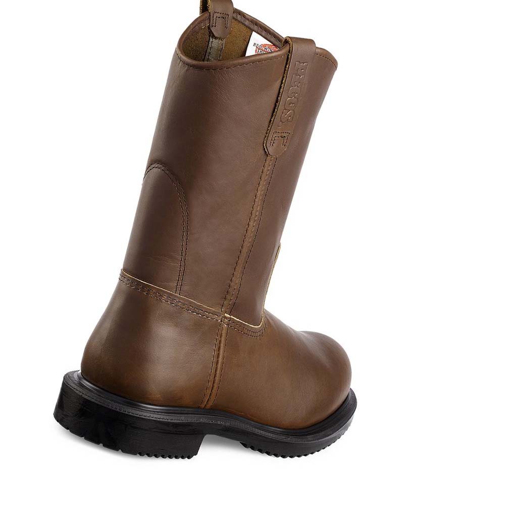 Red Wing SuperSole® 11-inch Sikkerheds Tå Pull On Støvler Herre Kaffe | DK231HAP