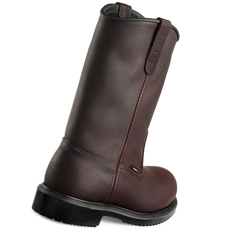 Red Wing SuperSole® 11-inch Vandtætte Sikkerheds Tå Pull On Ankelstøvler Herre Kaffe | DK208DFM