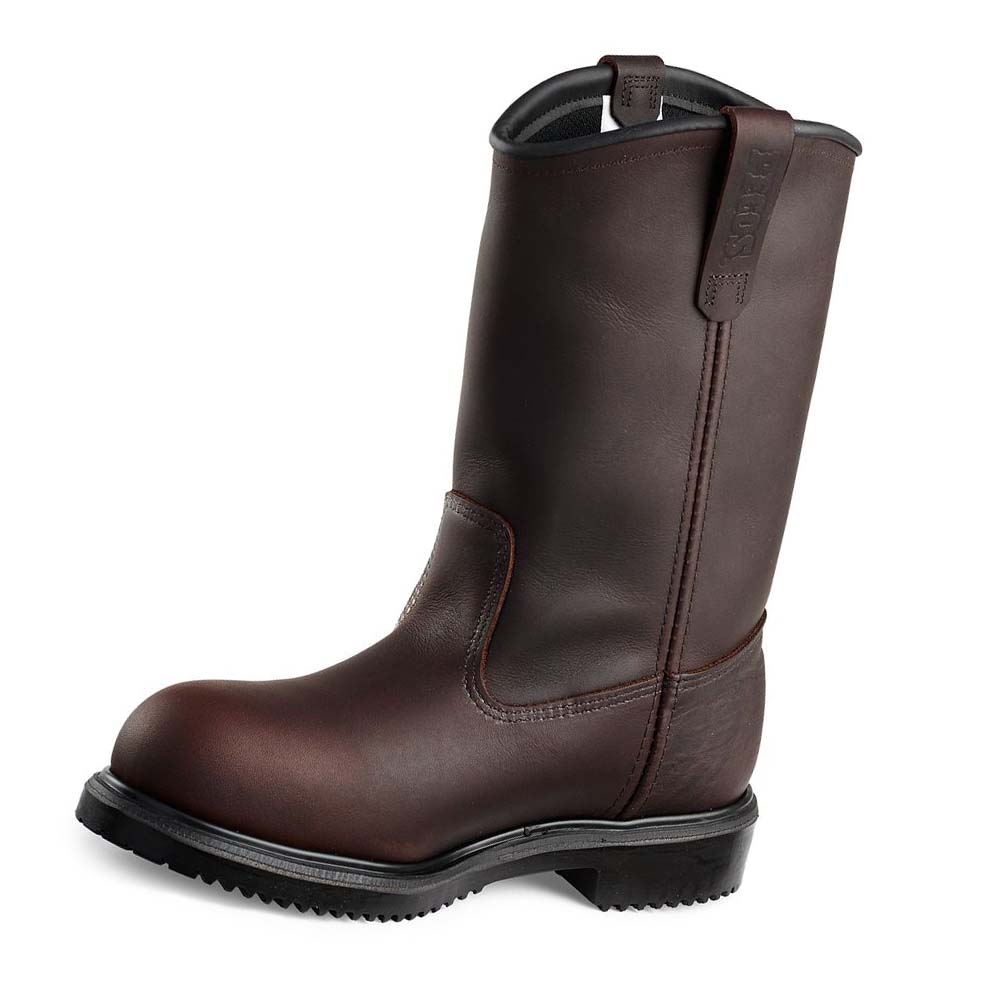 Red Wing SuperSole® 11-inch Vandtætte Sikkerheds Tå Pull On Ankelstøvler Herre Kaffe | DK208DFM
