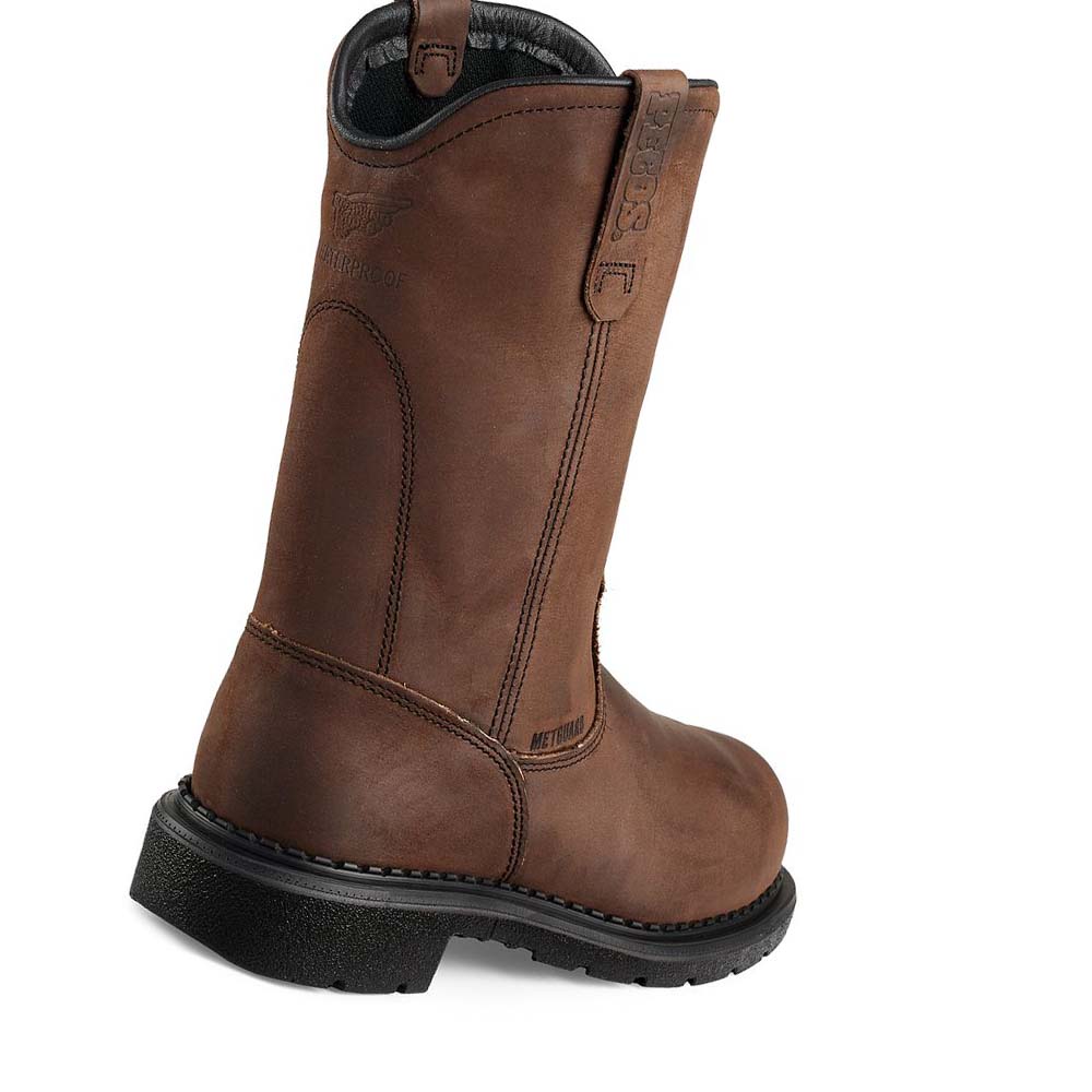 Red Wing SuperSole® 11-inch Vandtætte Sikkerheds Tå Metguard Pull On Støvler Herre Kaffe | DK230JPQ