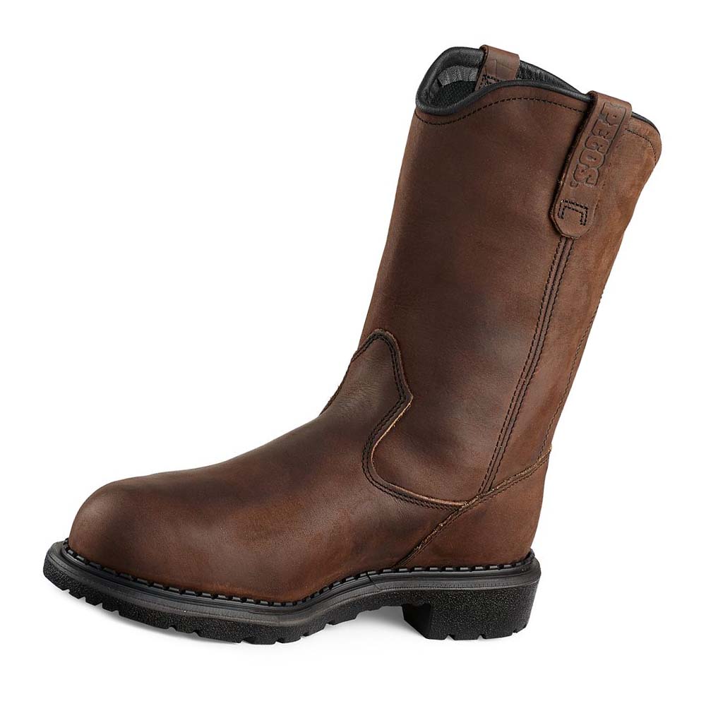 Red Wing SuperSole® 11-inch Vandtætte Sikkerheds Tå Metguard Pull On Støvler Herre Kaffe | DK230JPQ