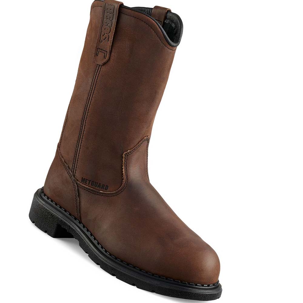 Red Wing SuperSole® 11-inch Vandtætte Sikkerheds Tå Metguard Pull On Støvler Herre Kaffe | DK230JPQ