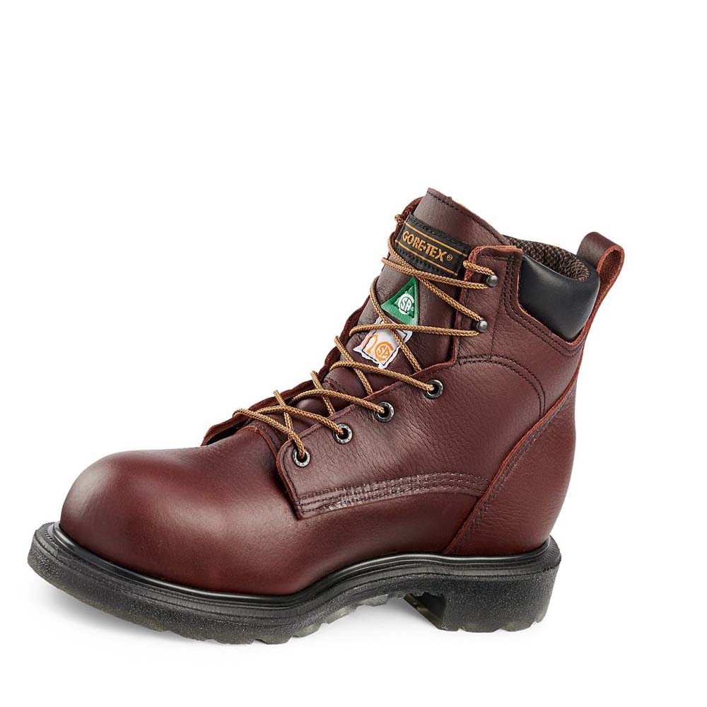 Red Wing SuperSole® 2.0 6-inch Vandtætte CSA Sikkerhedsstøvler Herre Bordeaux | DK289PJJ