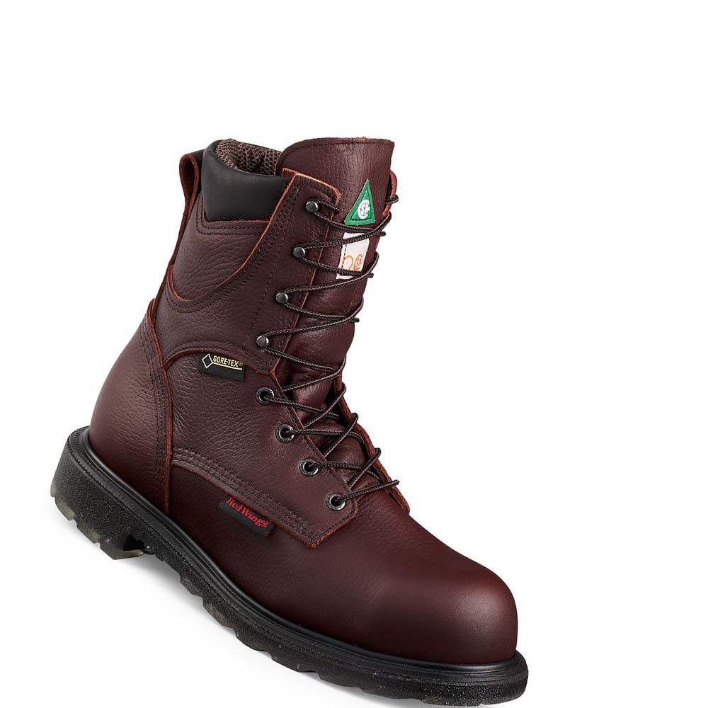 Red Wing SuperSole® 2.0 8-inch Insulated, Vandtætte CSA Sikkerhedsstøvler Herre Bordeaux | DK287SGL