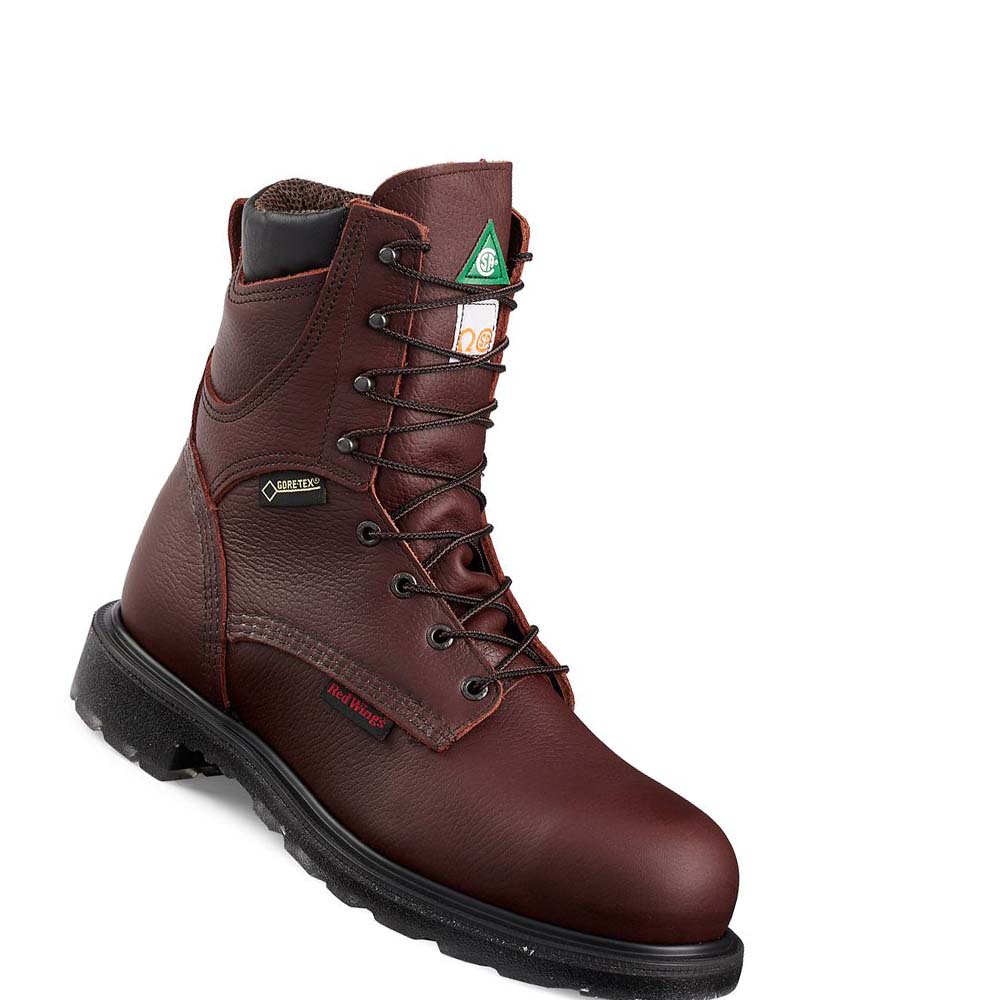 Red Wing SuperSole® 2.0 8-inch Vandtætte CSA Sikkerhedsstøvler Herre Bordeaux | DK28AHK