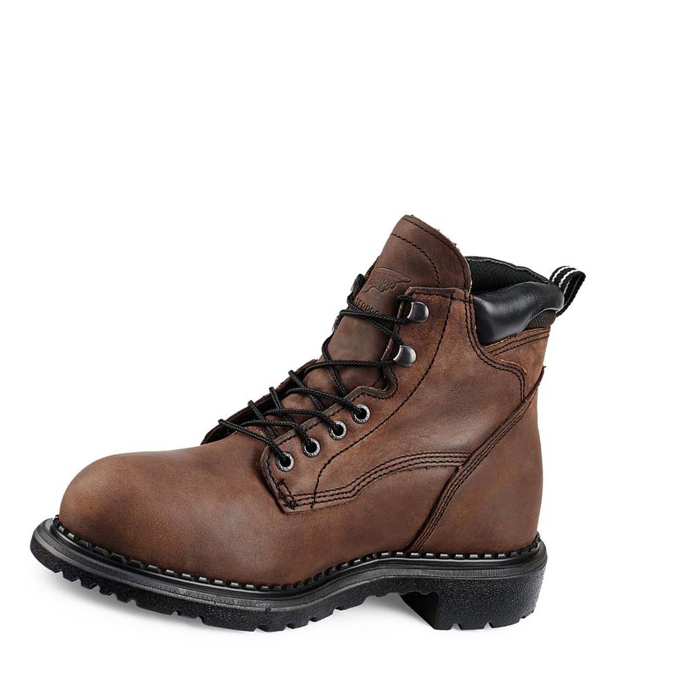 Red Wing SuperSole® 6-inch Vandtætte Sikkerheds Tå Metguard Sikkerhedsstøvler Herre Kaffe | DK299MQZ