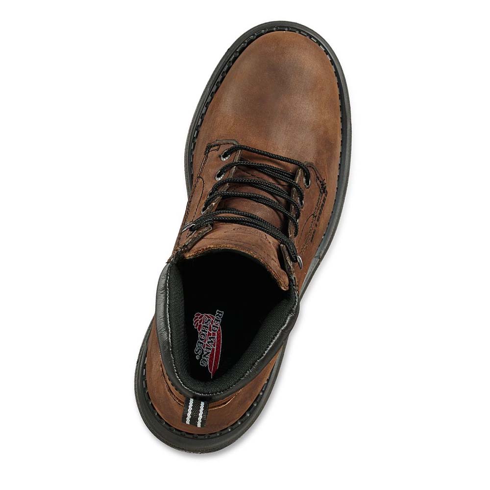 Red Wing SuperSole® 6-inch Vandtætte Sikkerheds Tå Metguard Sikkerhedsstøvler Herre Kaffe | DK299MQZ