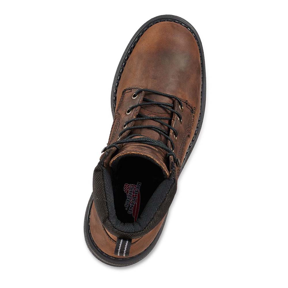 Red Wing SuperSole® 8-inch Vandtætte Sikkerheds Tå Metguard Sikkerhedsstøvler Herre Kaffe | DK29PJJ