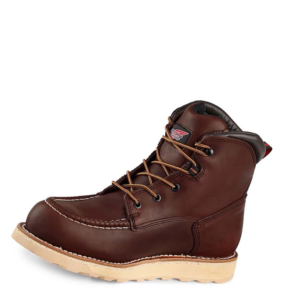 Red Wing Traction Tred 6-inch Vandtætte Soft Tå Arbejdsstøvler Herre Bordeaux | DK78DFM