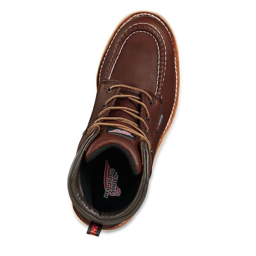 Red Wing Traction Tred 6-inch Vandtætte Soft Tå Arbejdsstøvler Herre Bordeaux | DK78DFM