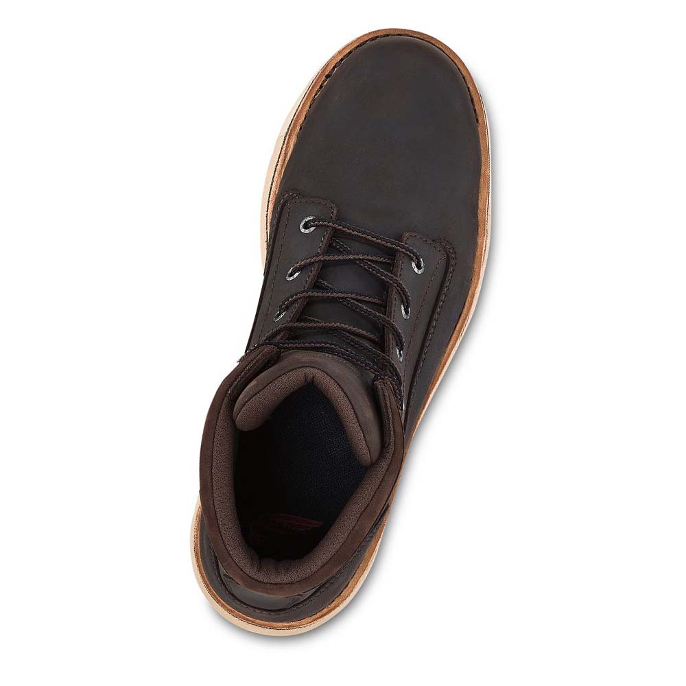 Red Wing Traction Tred Lite 6-inch Sikkerheds Tå Vandtætte Støvler Herre Kaffe | DK57ILH