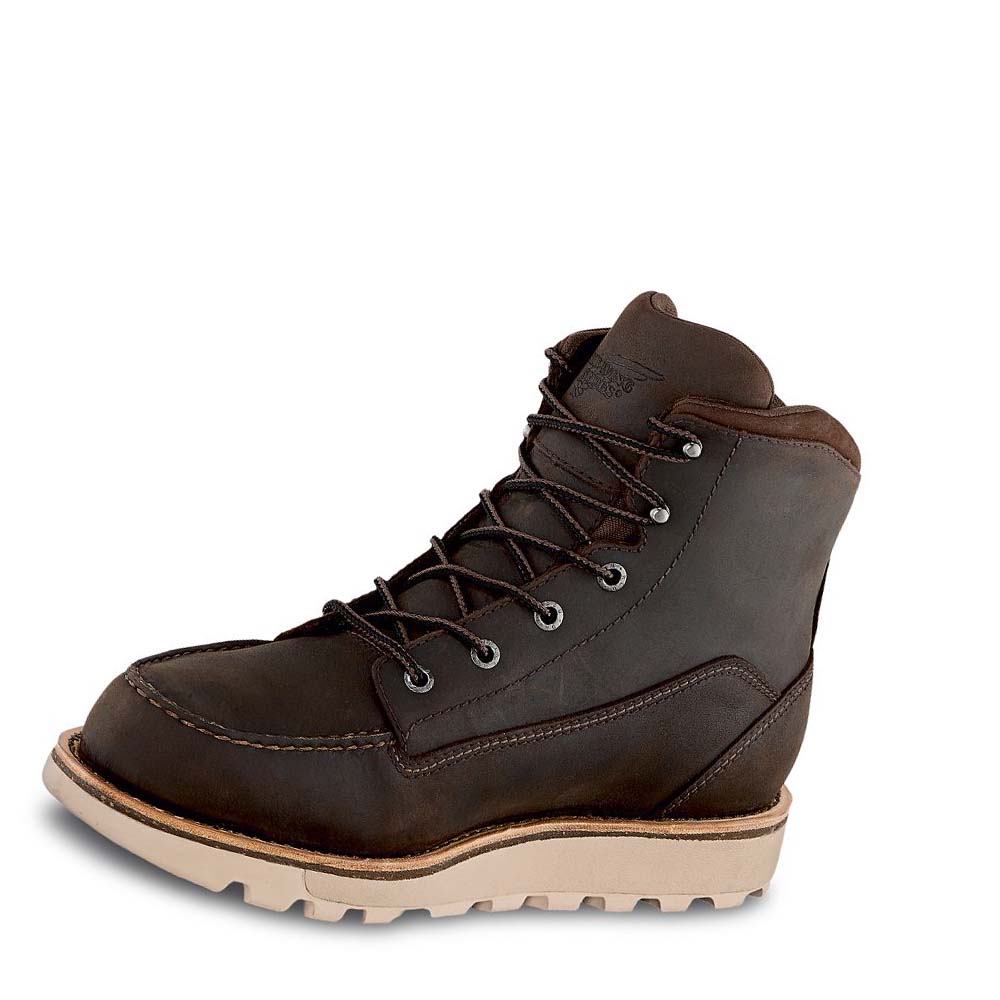 Red Wing Traction Tred Lite 6-inch Soft Tå Vandtætte Støvler Herre Kaffe | DK58UZG