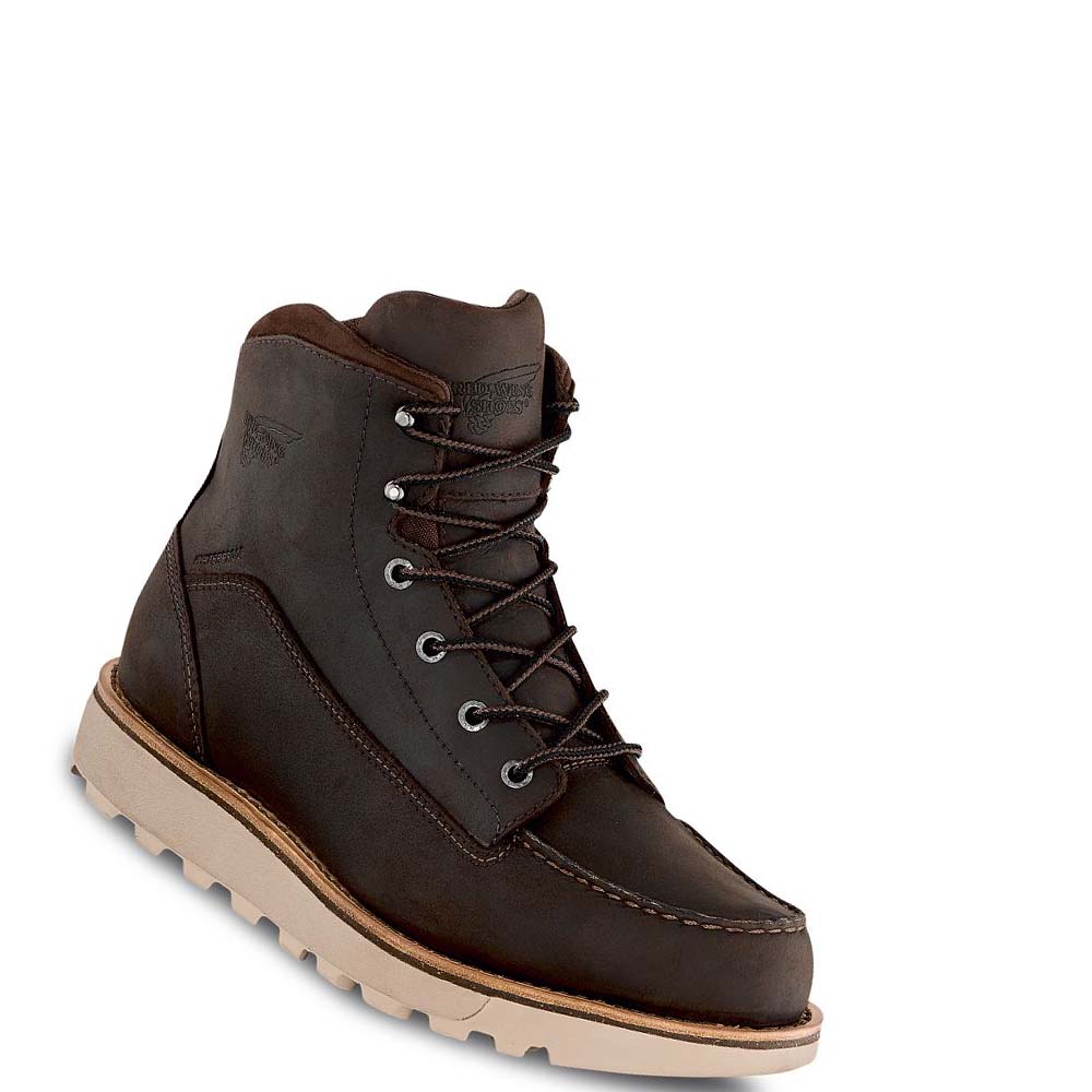 Red Wing Traction Tred Lite 6-inch Soft Tå Vandtætte Støvler Herre Kaffe | DK58UZG