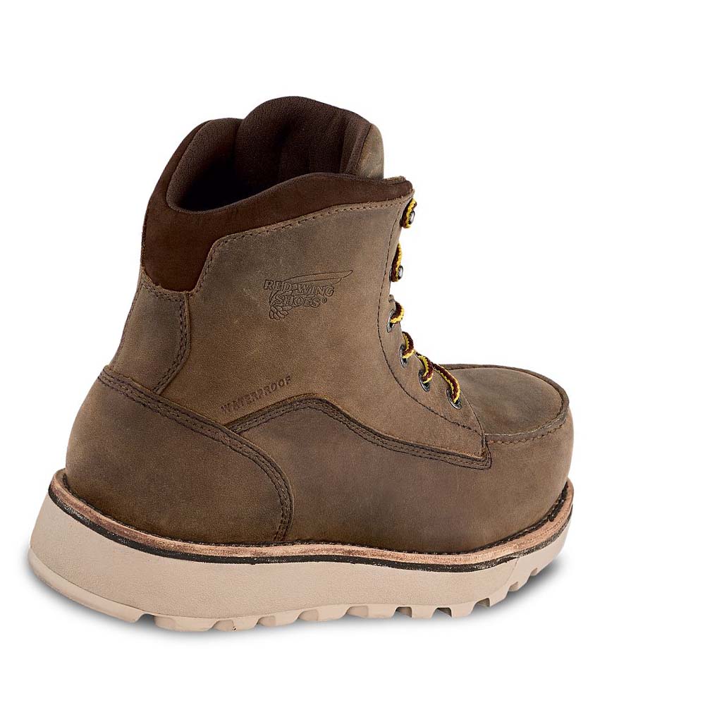 Red Wing Traction Tred Lite 6-inch Vandtætte Sikkerhedsstøvler Herre Brune | DK351MQZ