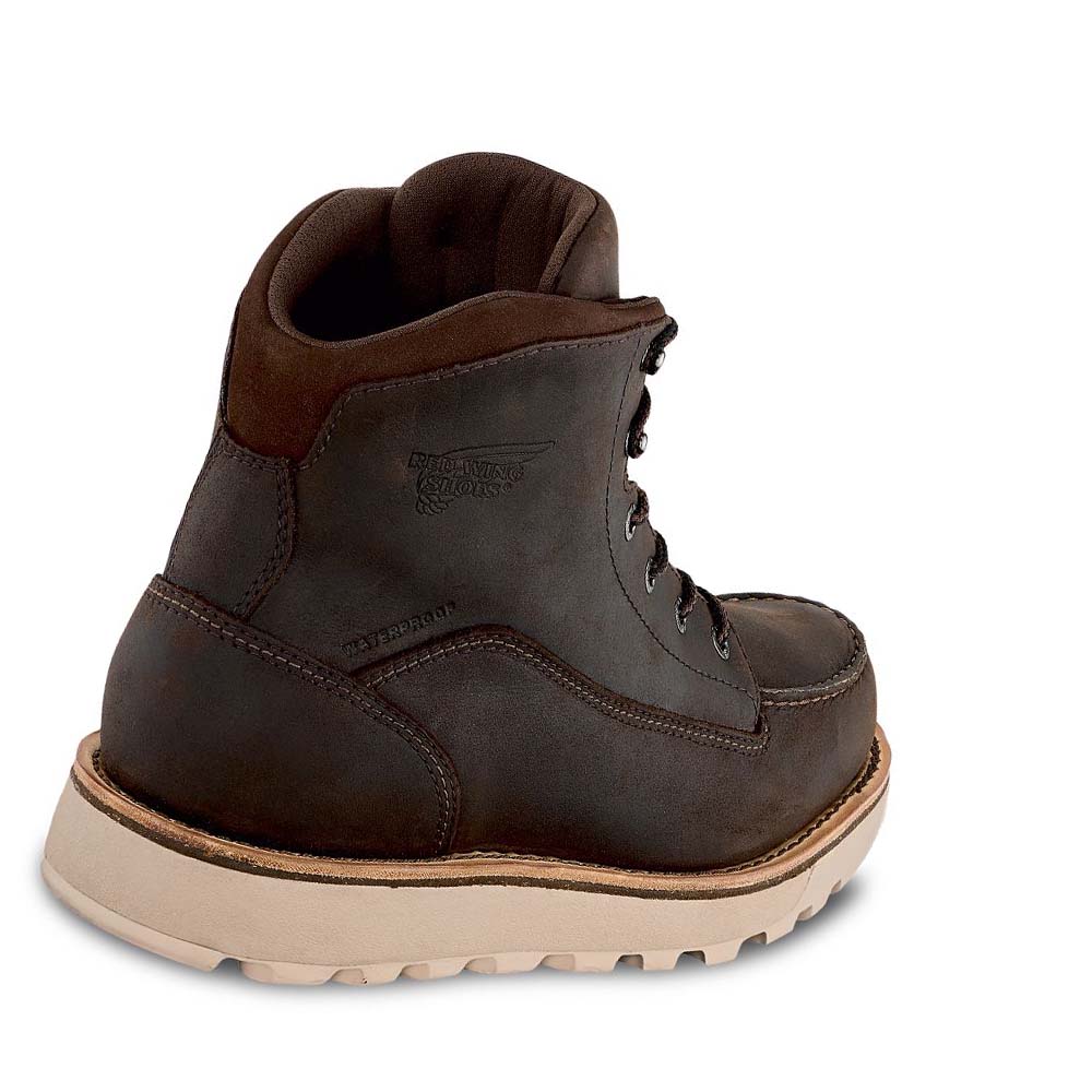 Red Wing Traction Tred Lite 6-inch Vandtætte Soft Tå Arbejdsstøvler Herre Kaffe | DK9RVD