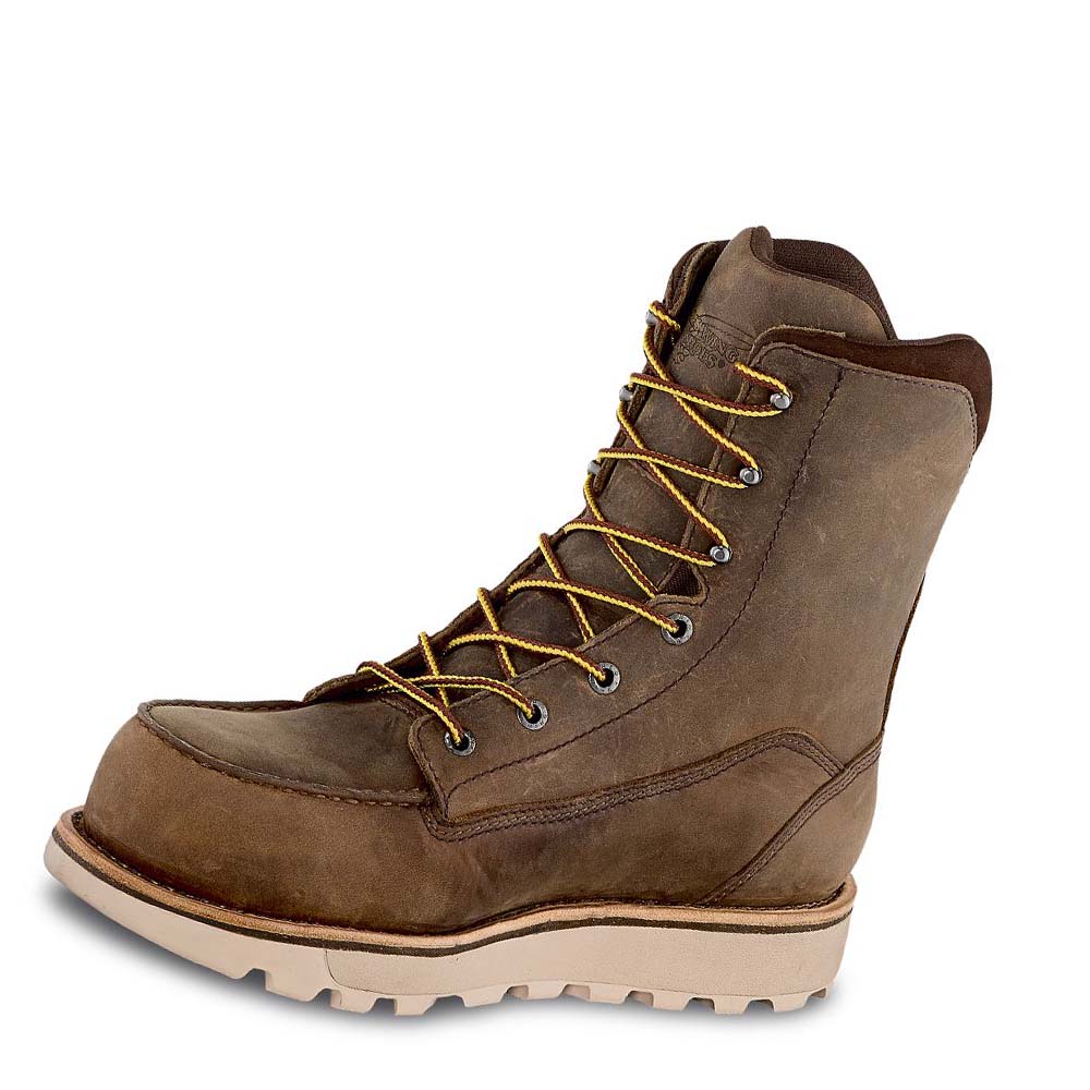 Red Wing Traction Tred Lite 8-inch Sikkerheds Tå Vandtætte Støvler Herre Brune | DK55PJJ