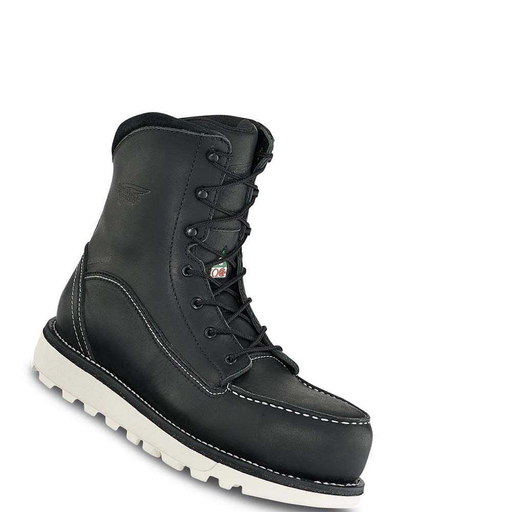 Red Wing Traction Tred Lite 8-inch Vandtætte CSA Sikkerheds Tå Arbejdsstøvler Dame Sort | DK170NWY