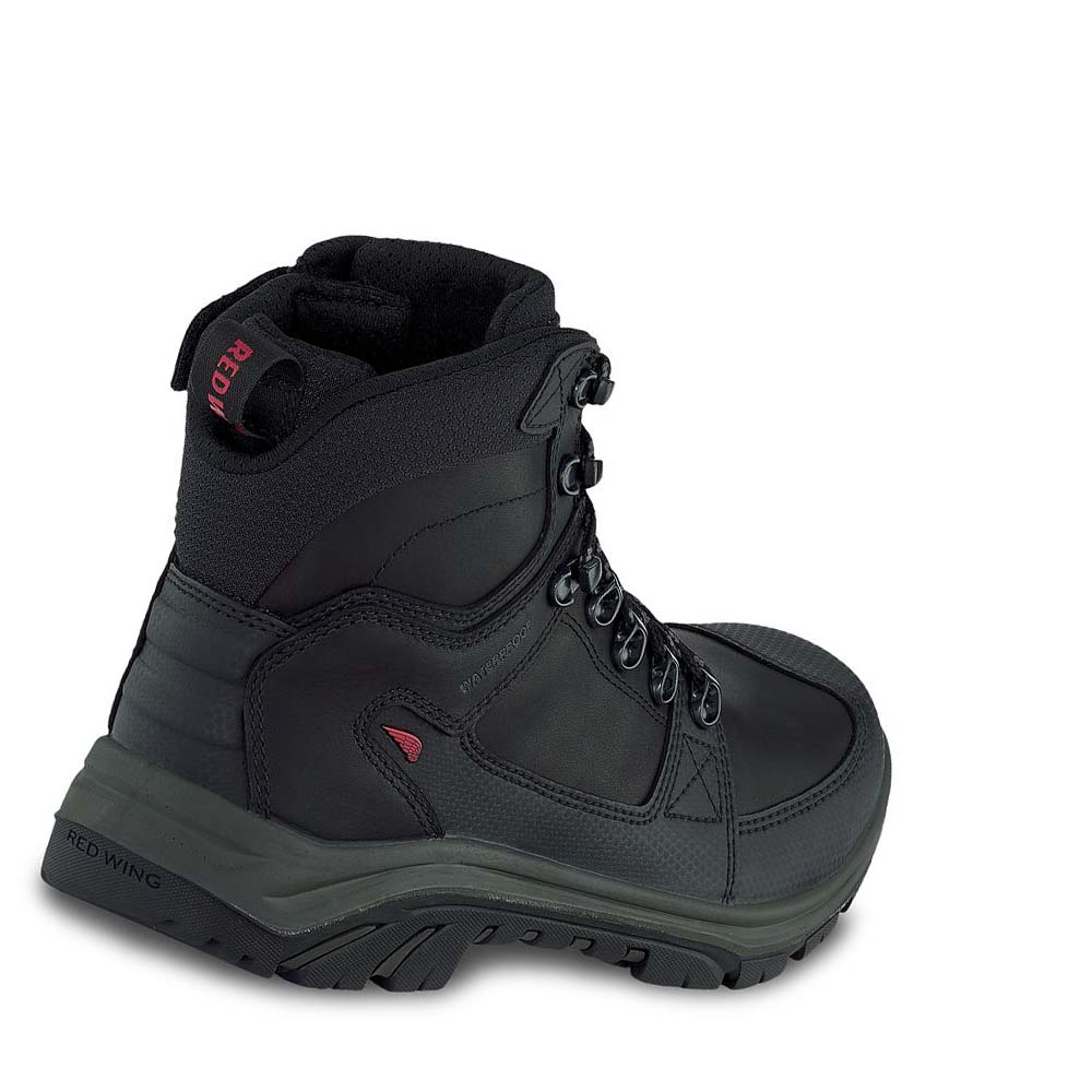 Red Wing Tradesman 6-inch Side-Zip, Vandtætte, CSA Sikkerheds Tå Vandtætte Støvler Herre Sort | DK402QMA