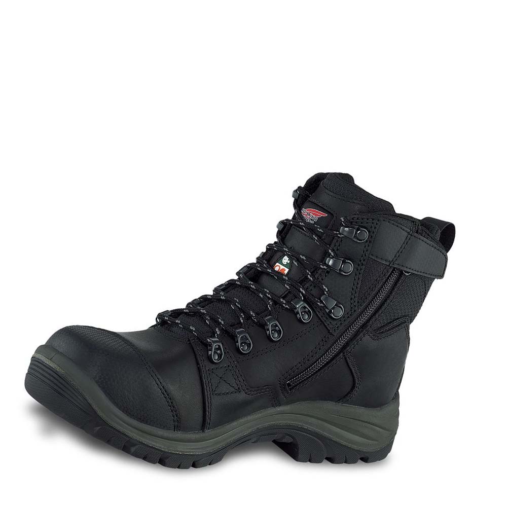 Red Wing Tradesman 6-inch Side-Zip, Vandtætte, CSA Sikkerheds Tå Vandtætte Støvler Herre Sort | DK402QMA