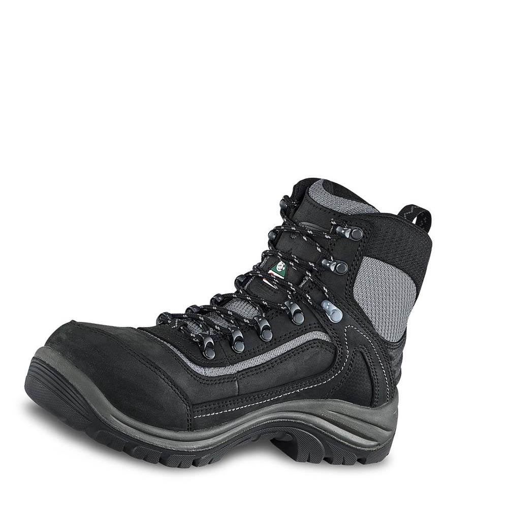 Red Wing Tradeswoman 6-inch Vandtætte CSA Sikkerheds Tå Hiker Arbejdsstøvler Dame Sort Grå | DK172VRW